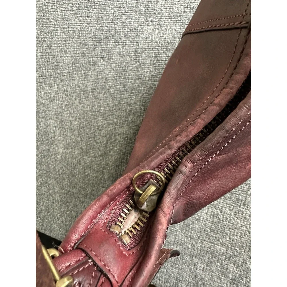 Womens Coach Bleecker 11422 Burgundy Leather Bucket Shoulder Bag, Size One Size